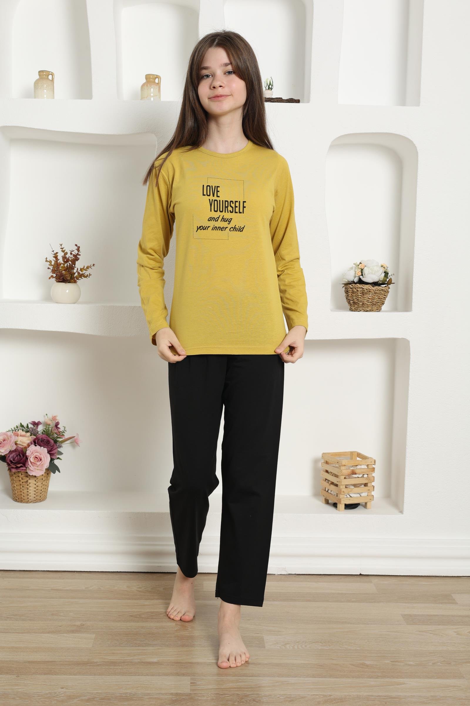 Akbeniz Kız Çocuk Penye Pijama Takım 20420