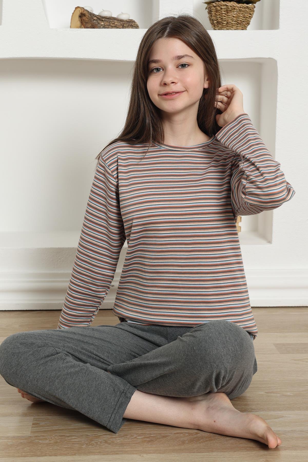 Akbeniz Kız Çocuk Penye Pijama Takım 20424