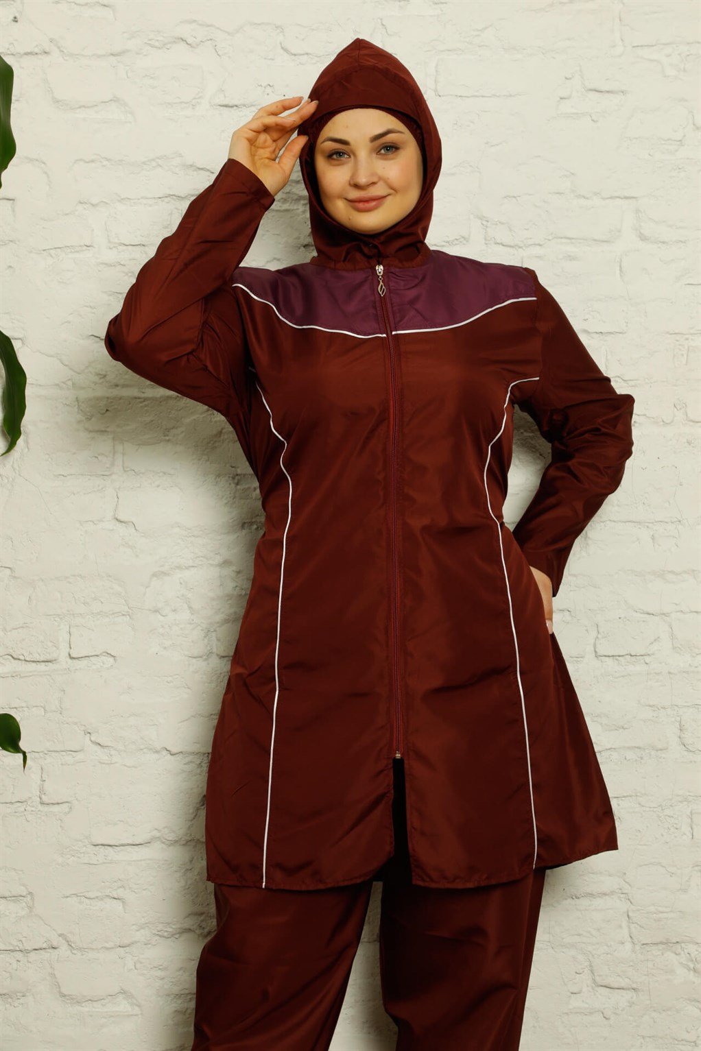 Akbeniz Tam Tesettür Büyük Beden Mayo 32021