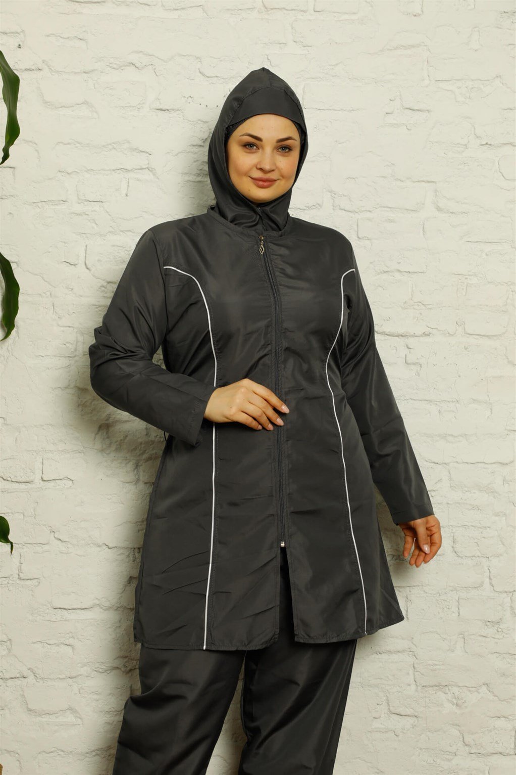 Akbeniz Tam Tesettür Büyük Beden Mayo 32016