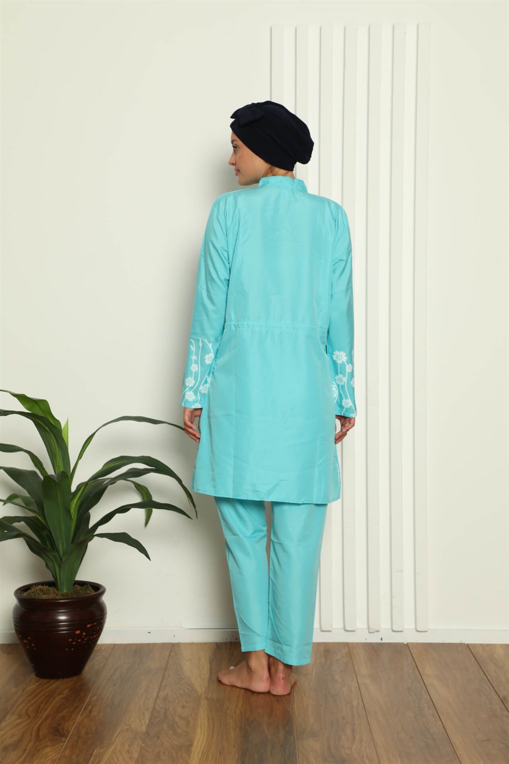 Akbeniz Tam Tesettür Çiçek Baskılı Mayo 31028