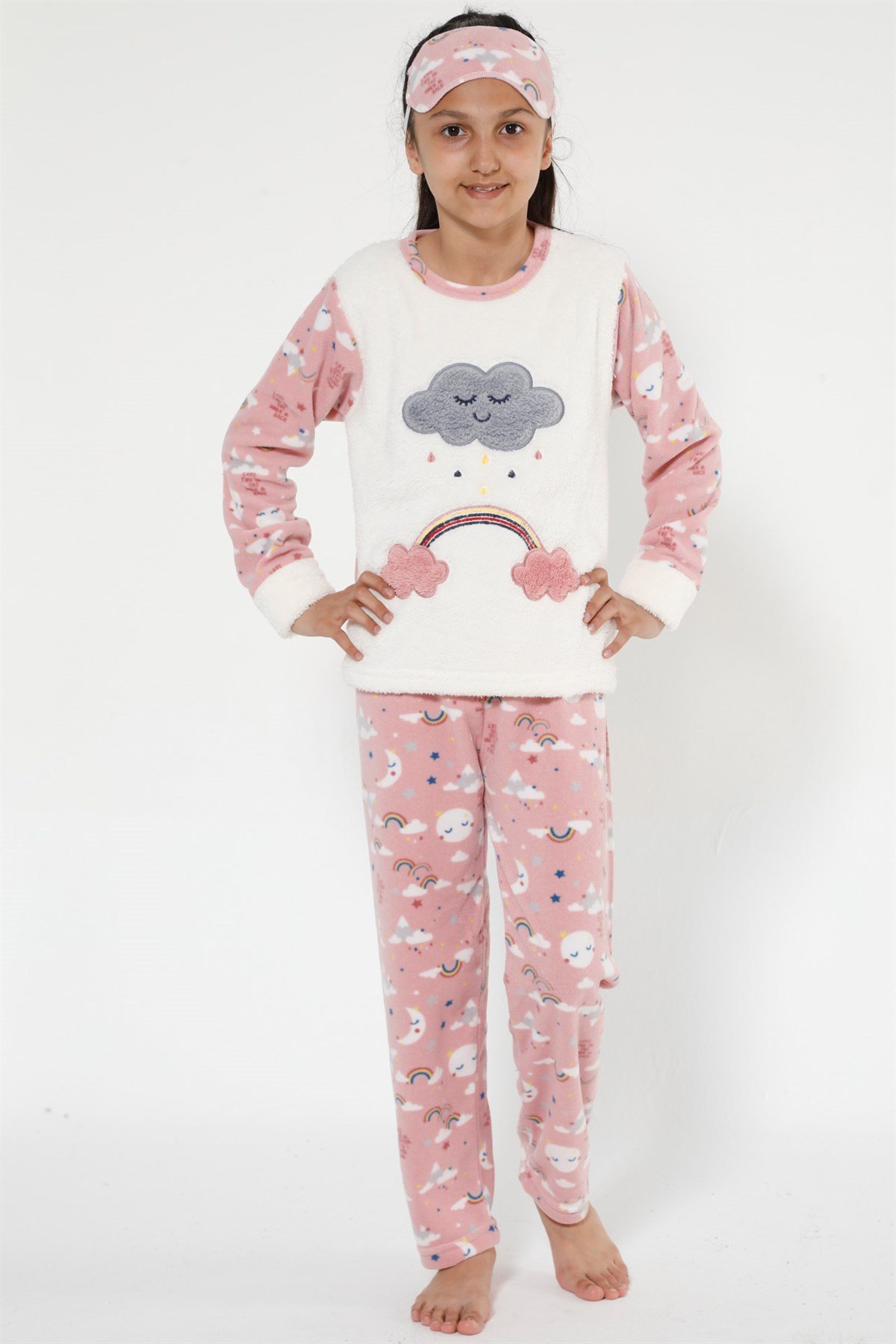 Akbeniz Well Soft Kız Çocuk Pijama Takımı 4524
