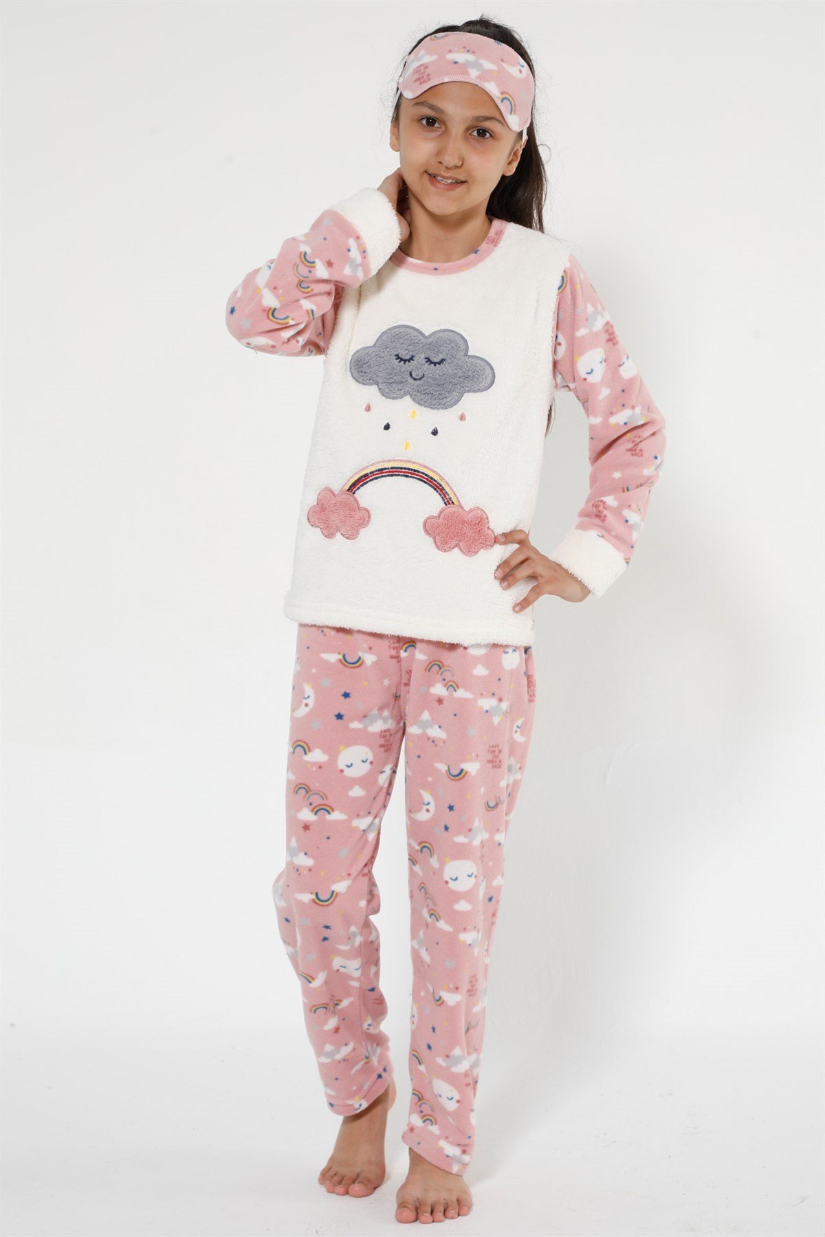 Akbeniz Well Soft Kız Çocuk Pijama Takımı 4524