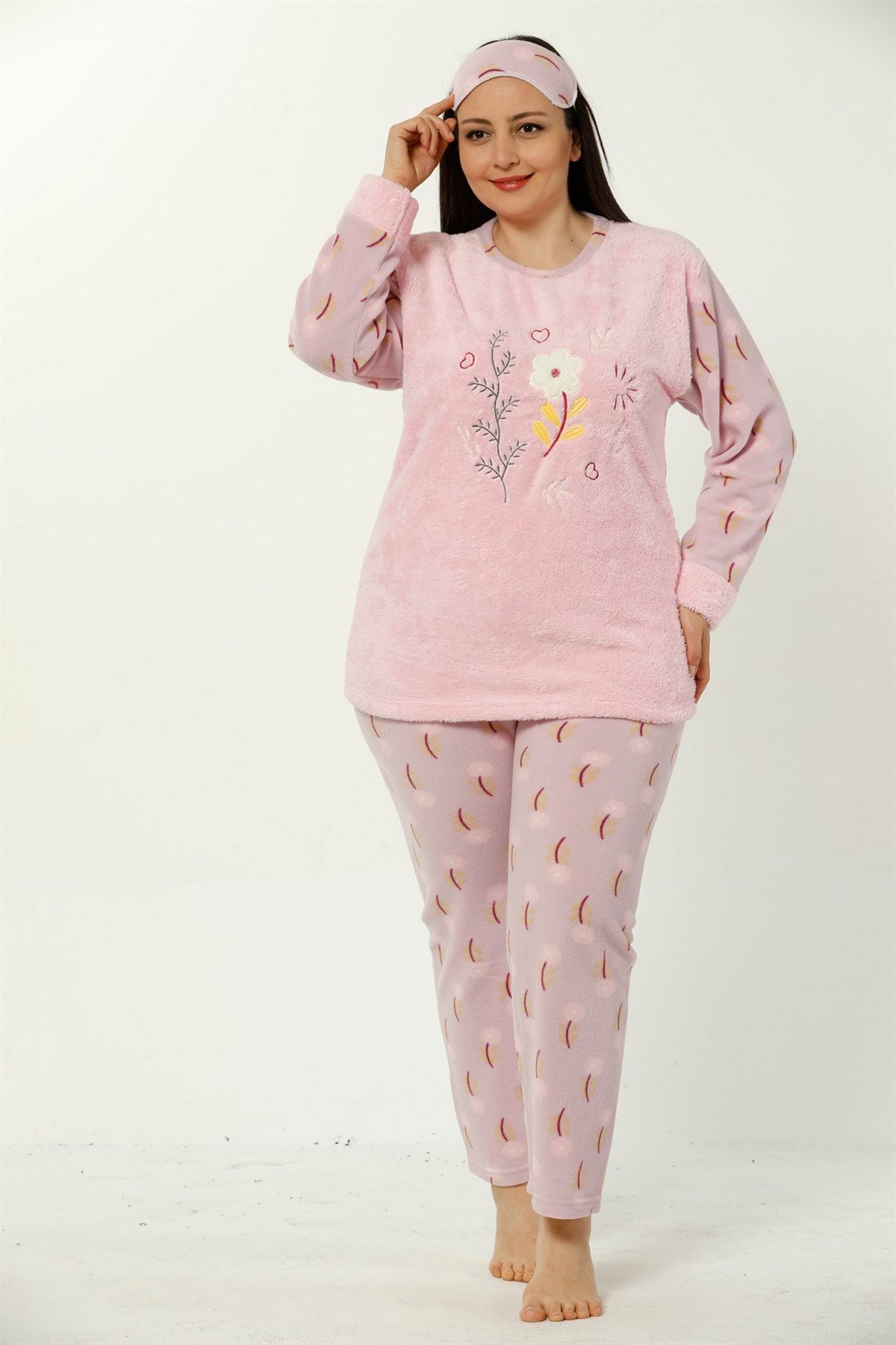 Akbeniz WellSoft Büyük Beden Kadın Pijama Takımı 8041