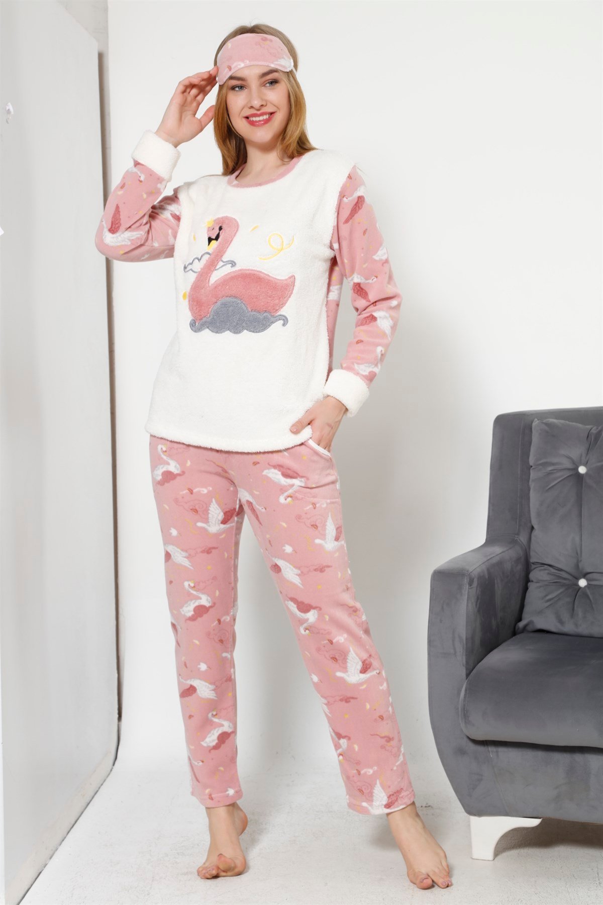 Akbeniz WellSoft Kadın Pijama Takımı 8038
