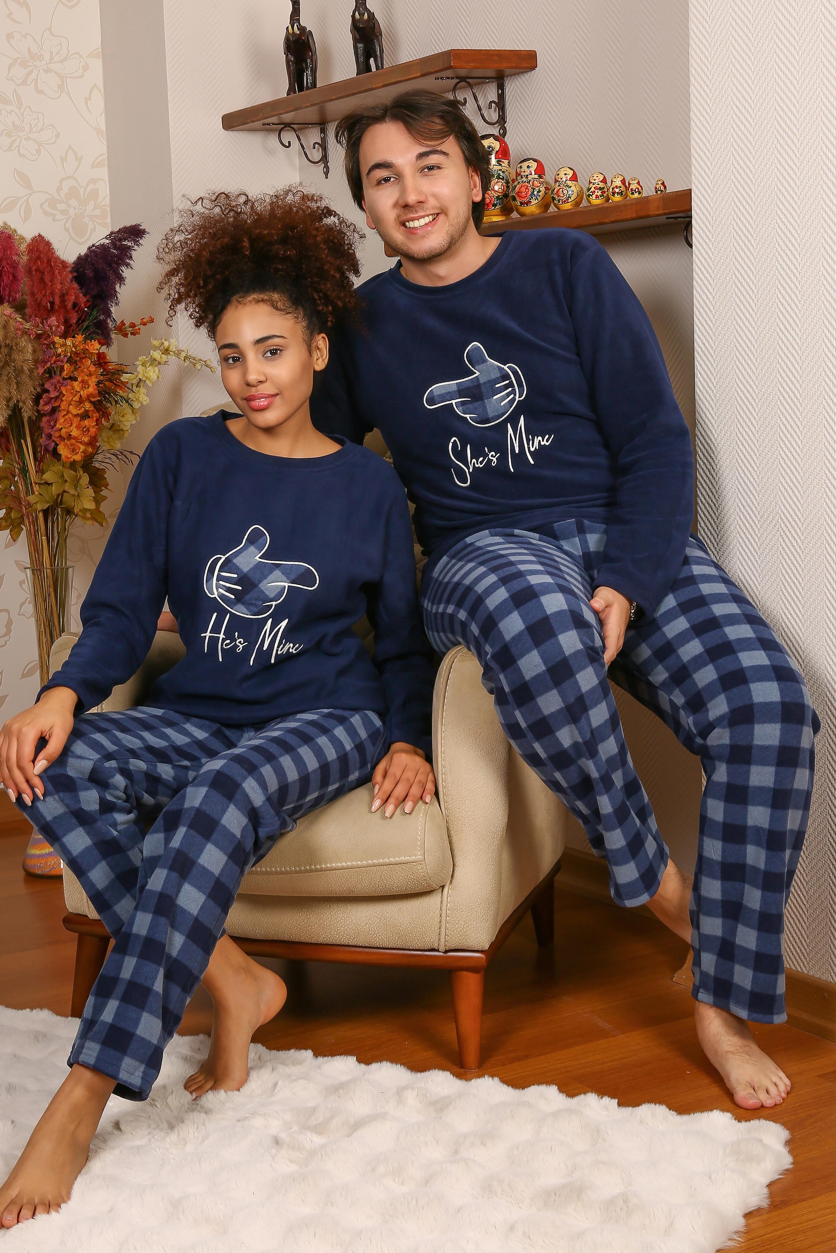 Akbeniz Welsoft Kadın Polar Sevgili Kombini Pijama Takımı 50122 Tek Takım Fiyatıdır