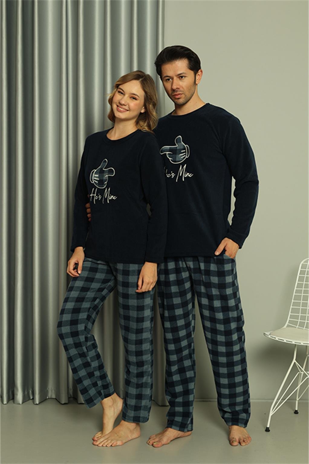 Akbeniz Welsoft Kadın Polar Sevgili Kombini Pijama Takımı 50122 Tek Takım Fiyatıdır