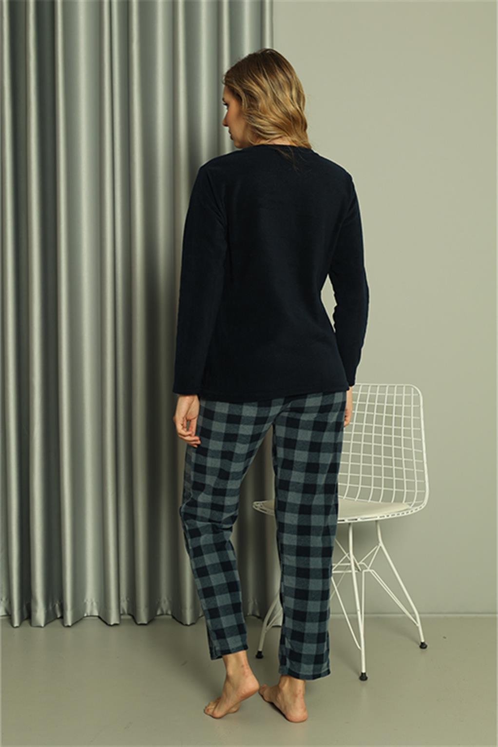 Akbeniz Welsoft Kadın Polar Sevgili Kombini Pijama Takımı 50122 Tek Takım Fiyatıdır