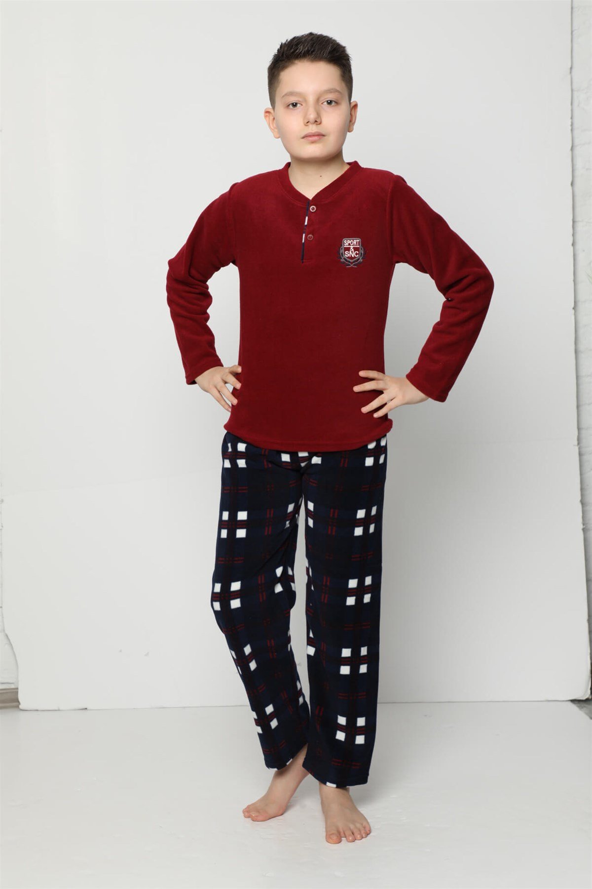 Akbeniz WelSoft Polar Erkek Çocuk Pijama Takımı 4528