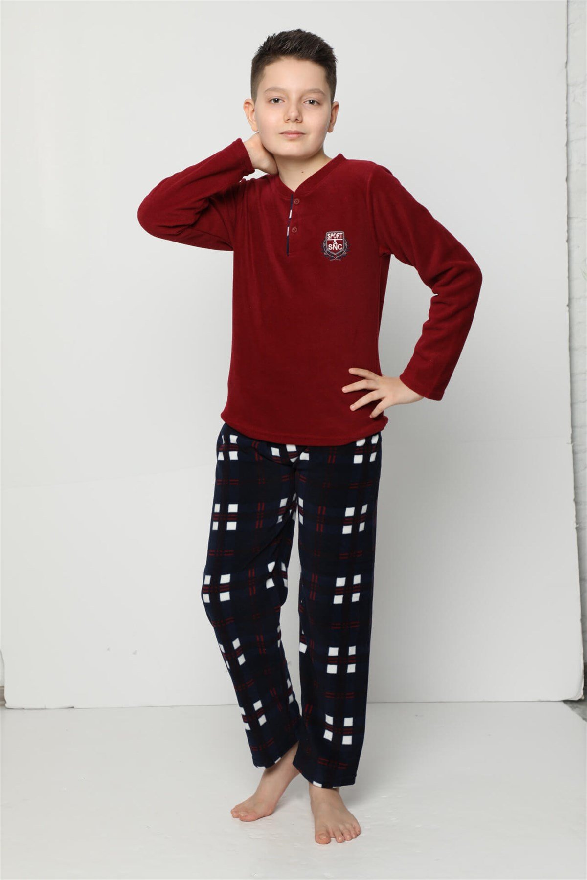 Akbeniz WelSoft Polar Erkek Çocuk Pijama Takımı 4528