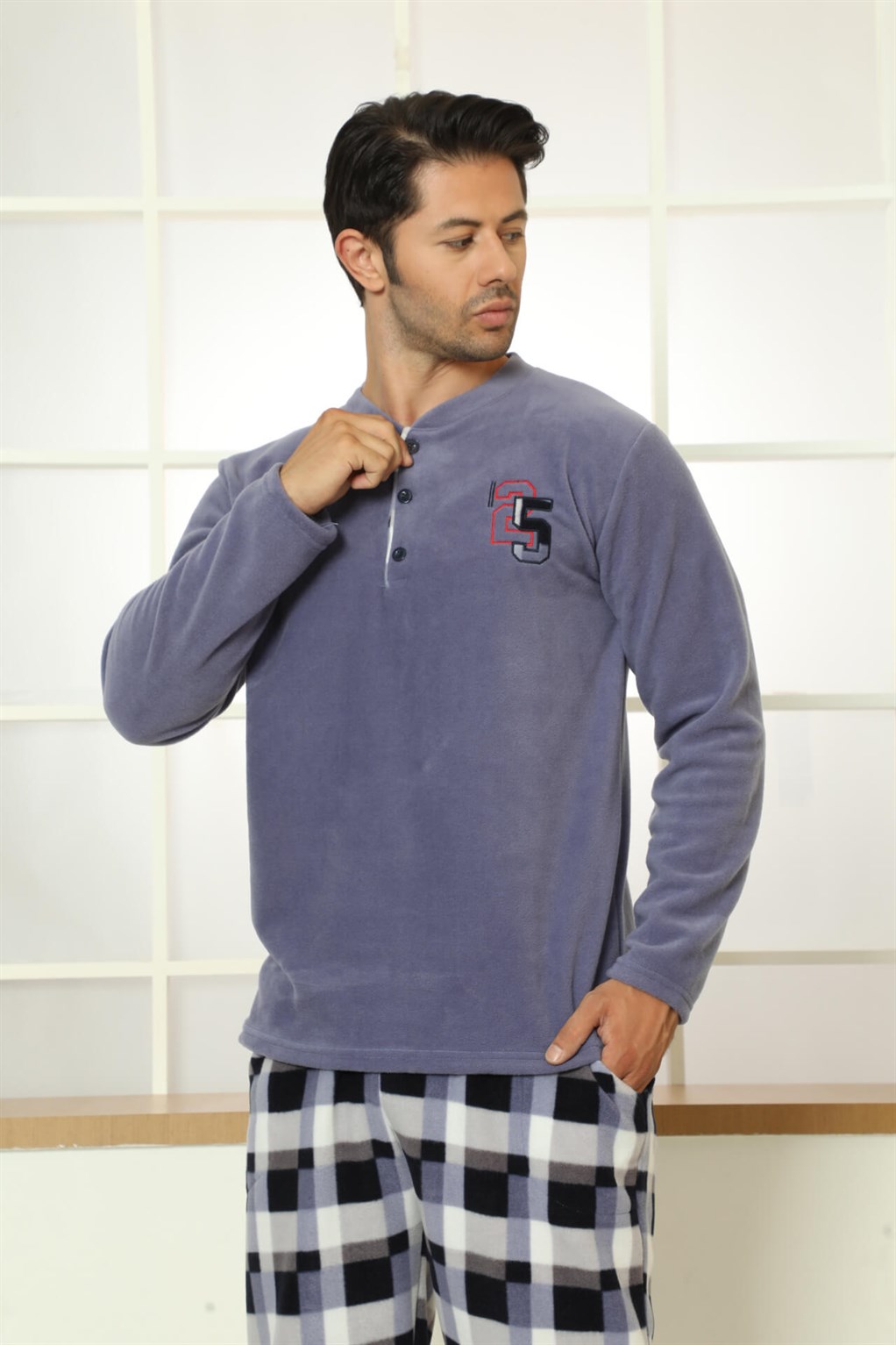 Akbeniz WelSoft Polar Erkek Pijama Takımı 6794