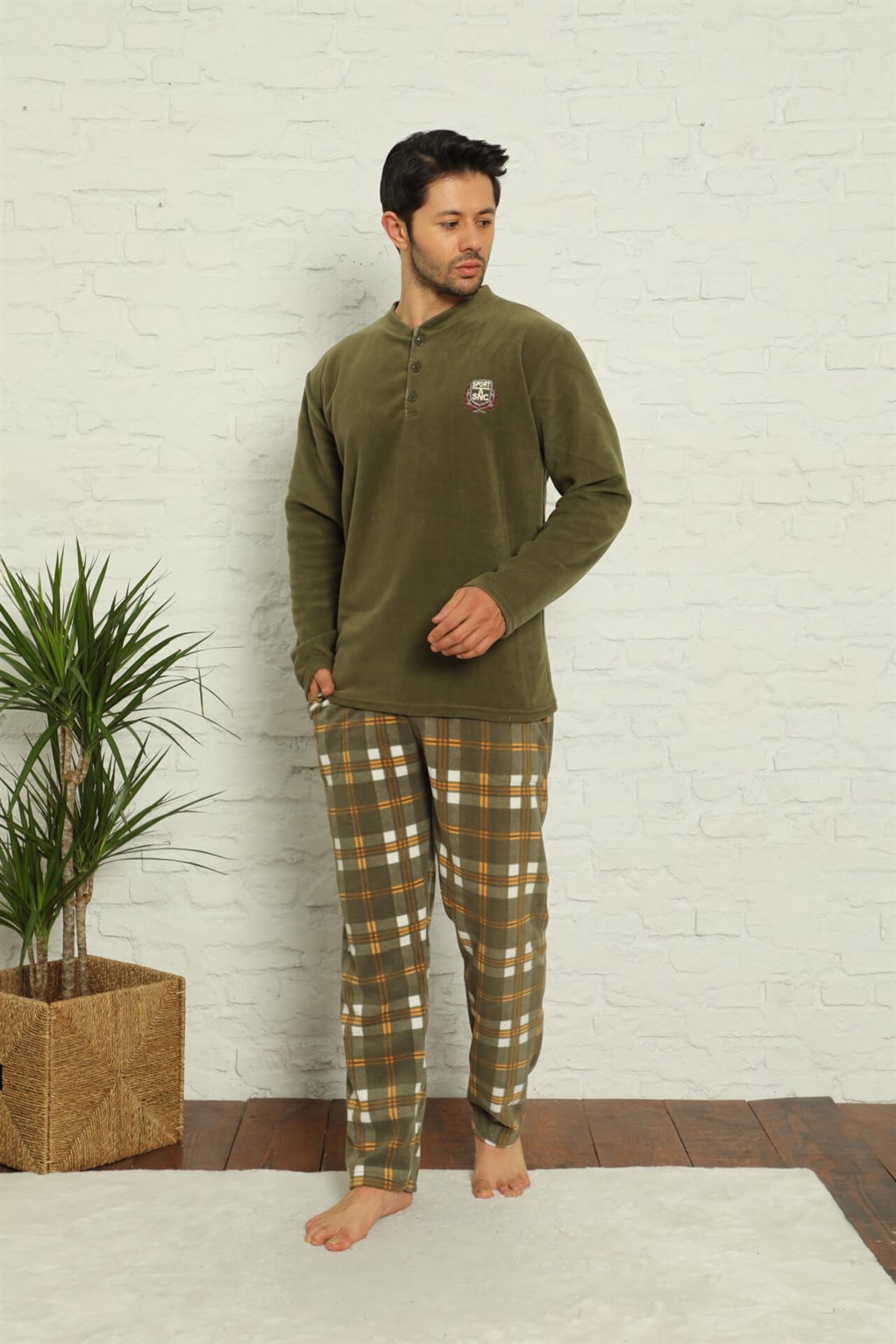 Akbeniz WelSoft Polar Erkek Pijama Takımı 6757