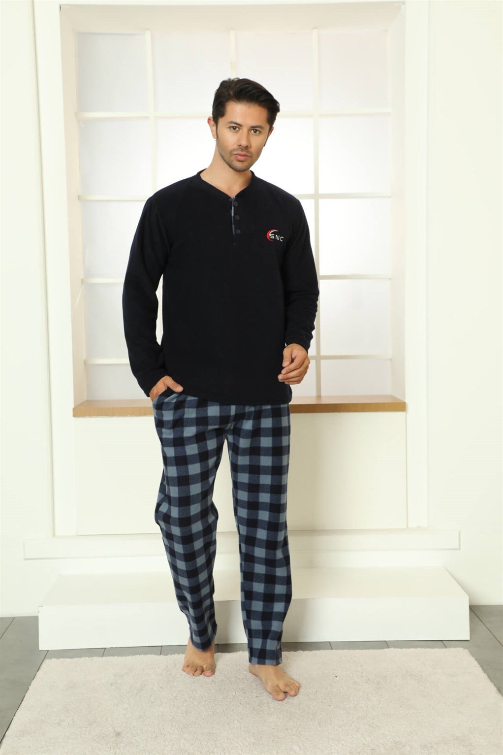 Akbeniz WelSoft Polar Erkek Pijama Takımı 6820