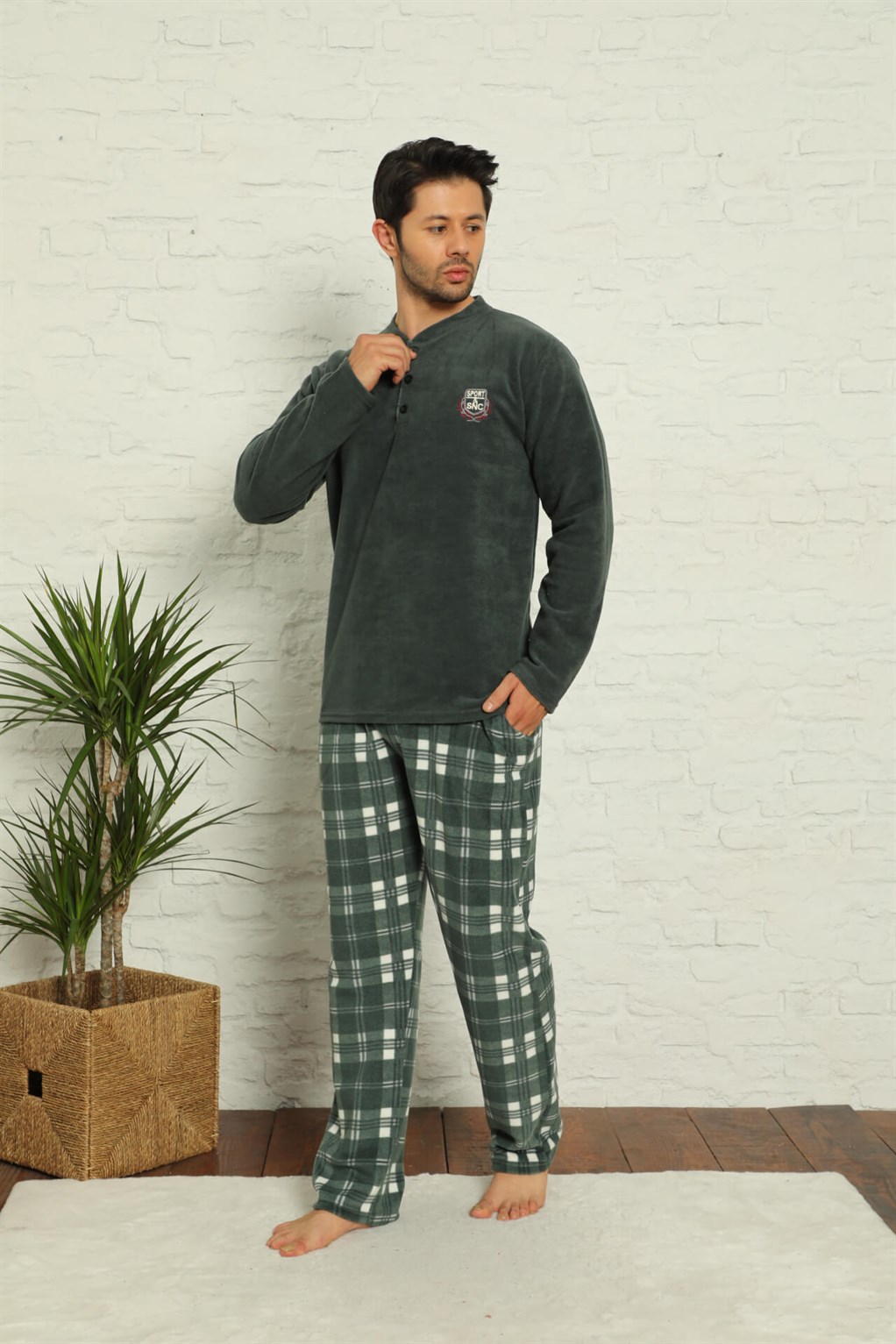 Akbeniz WelSoft Polar Erkek Pijama Takımı 6755