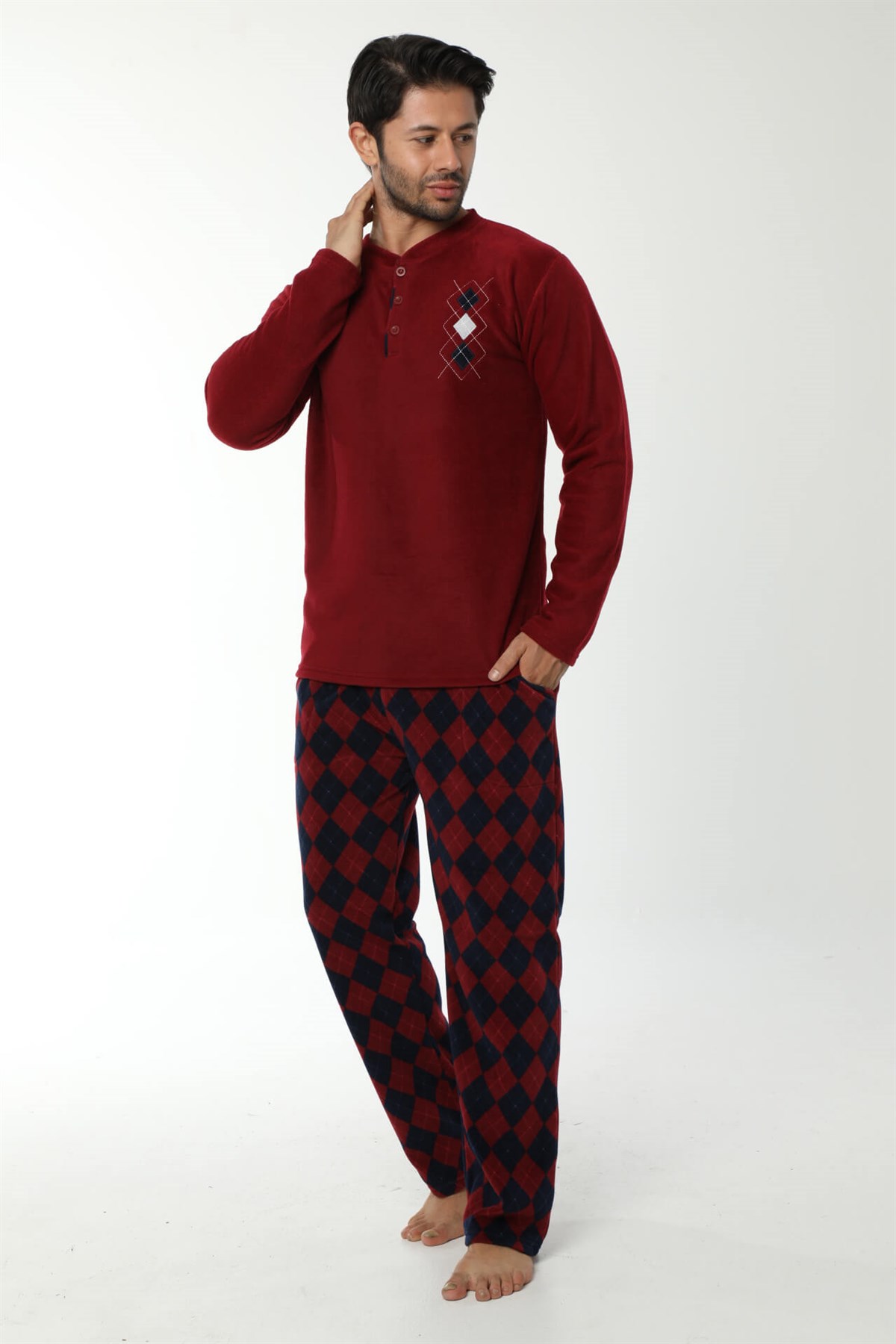 Akbeniz WelSoft Polar Erkek Pijama Takımı 6718