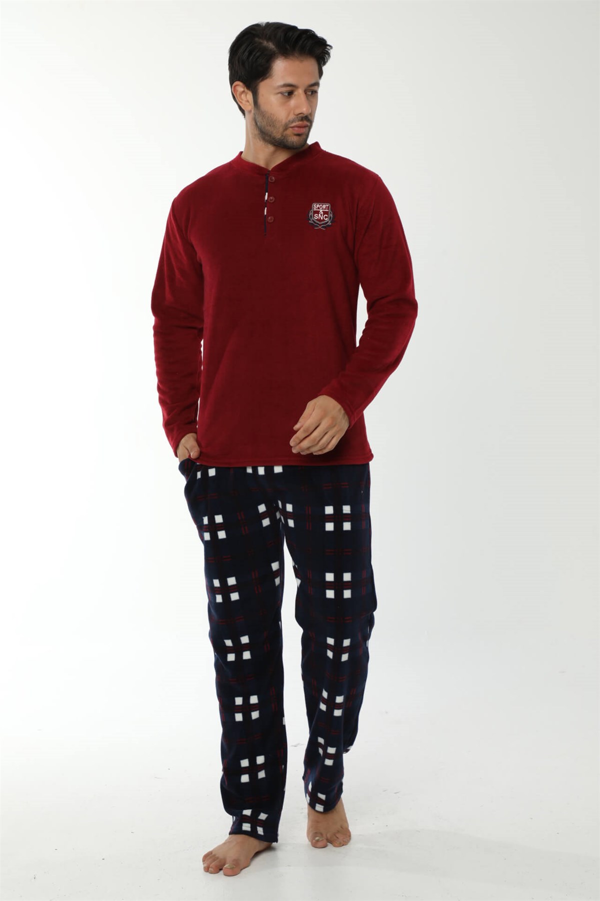 Akbeniz WelSoft Polar Erkek Pijama Takımı 6716