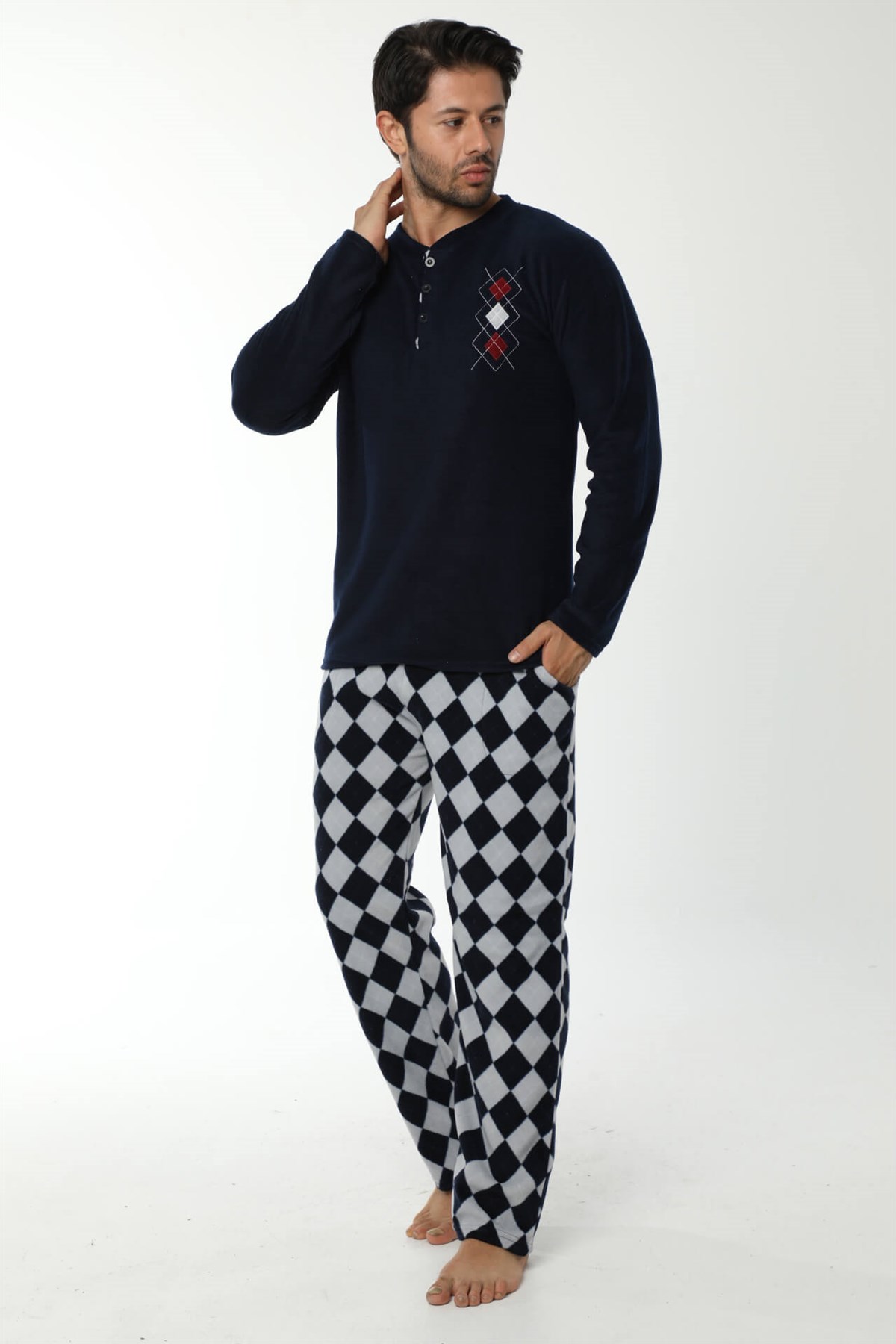 Akbeniz WelSoft Polar Erkek Pijama Takımı 6717