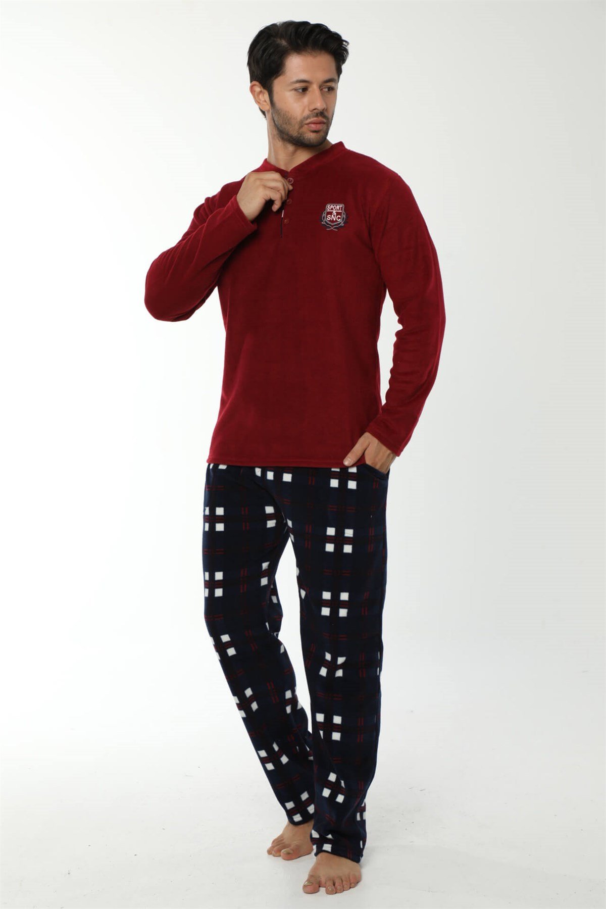 Akbeniz WelSoft Polar Erkek Pijama Takımı 6716