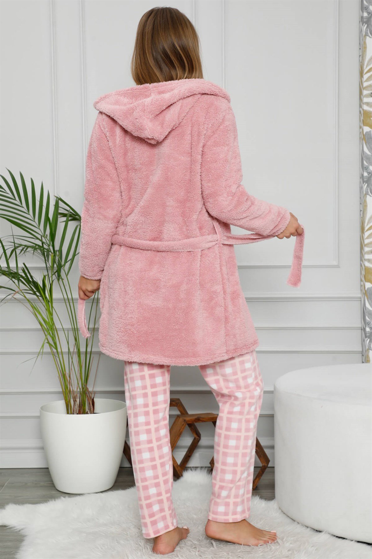 Akbeniz Welsoft Polar Kadın 3'lü Pijama Takımı 8110