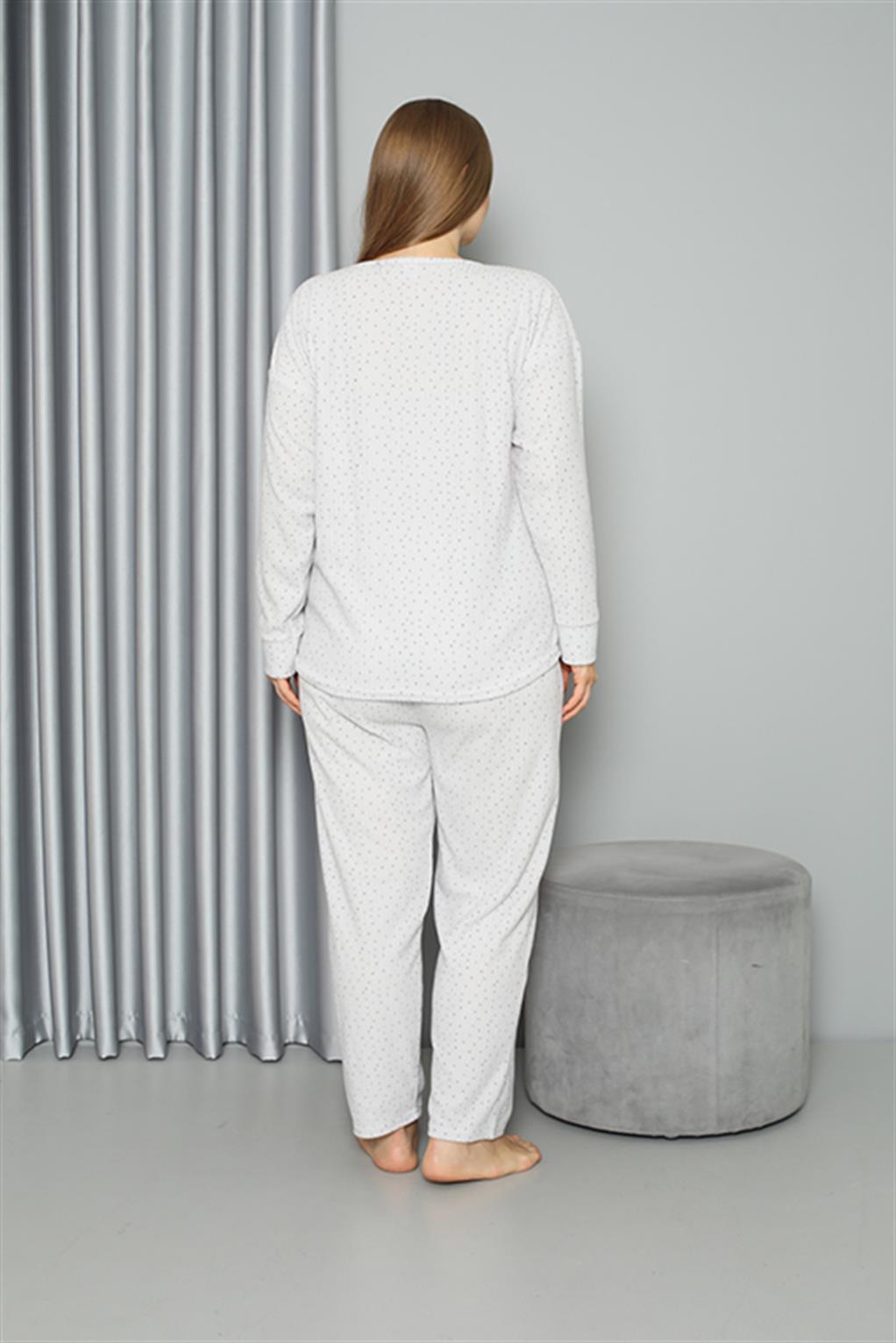 Akbeniz Welsoft Polar Kadın Büyük Beden Pijama Takımı 808050