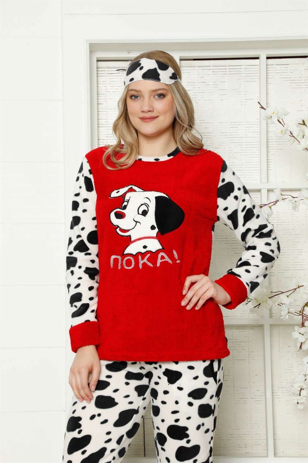 Akbeniz Welsoft Polar Kadın Manşetli Pijama Takımı 8412