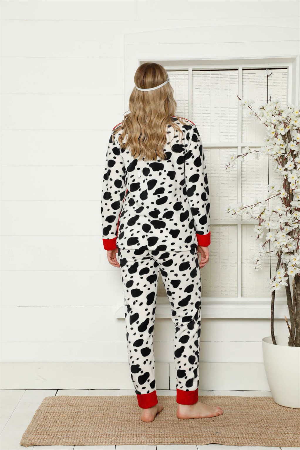 Akbeniz Welsoft Polar Kadın Manşetli Pijama Takımı 8412