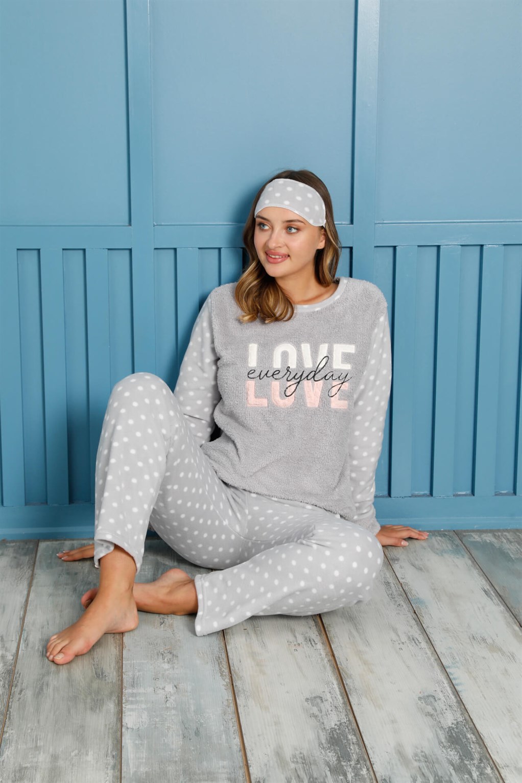 Akbeniz Welsoft Polar Kadın Pijama Takımı 8458