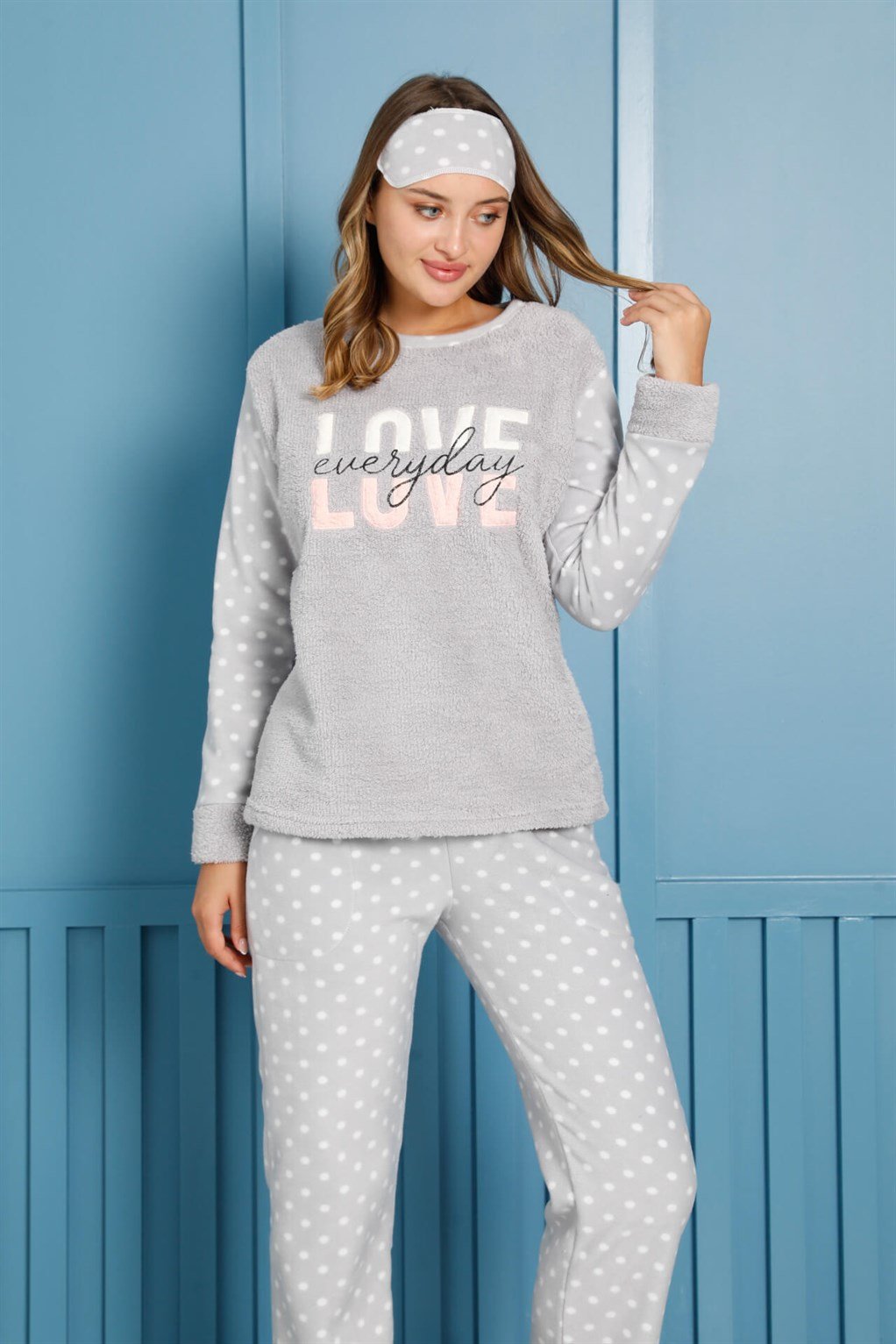 Akbeniz Welsoft Polar Kadın Pijama Takımı 8458