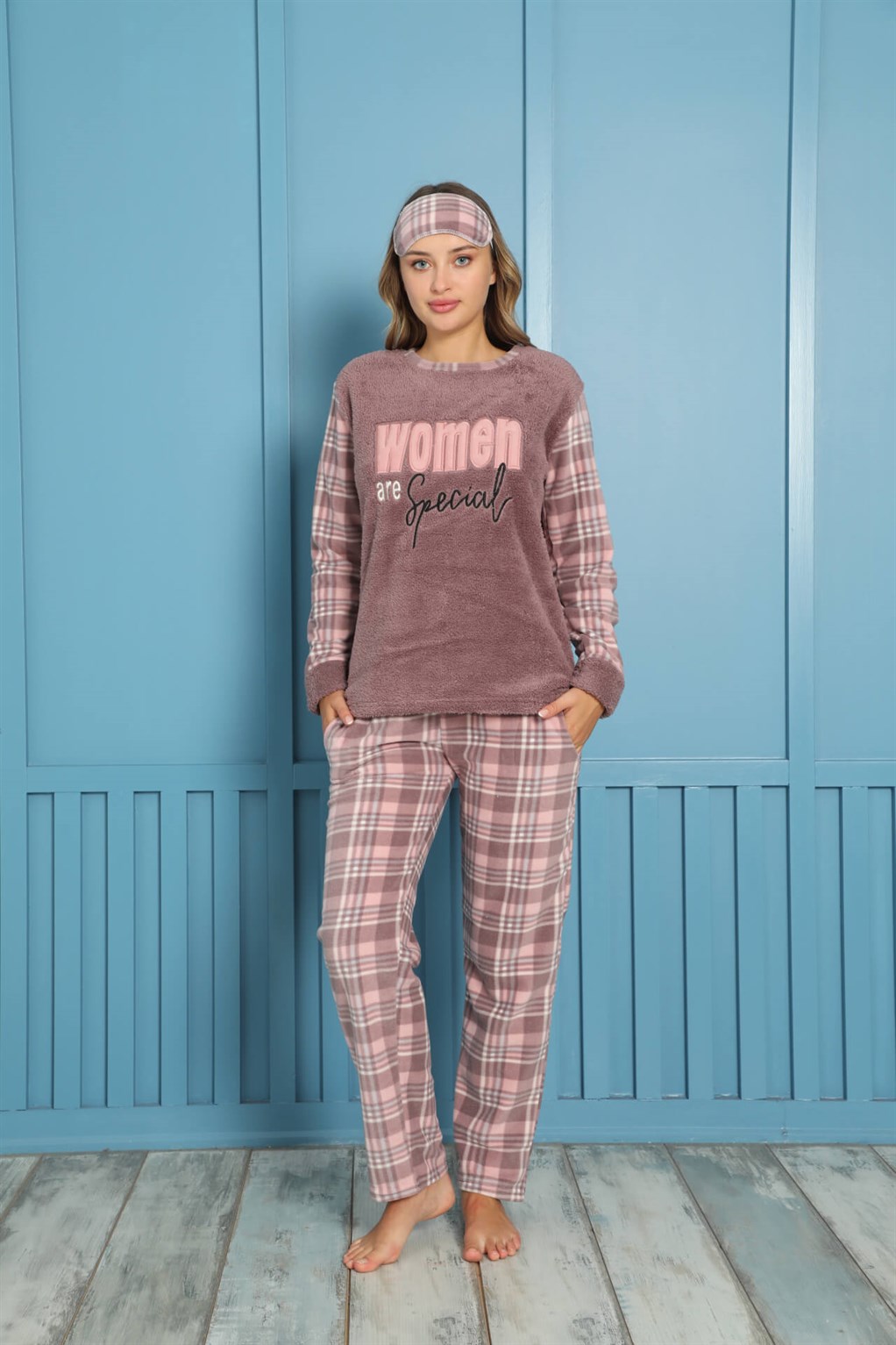 Akbeniz Welsoft Polar Kadın Pijama Takımı 8463
