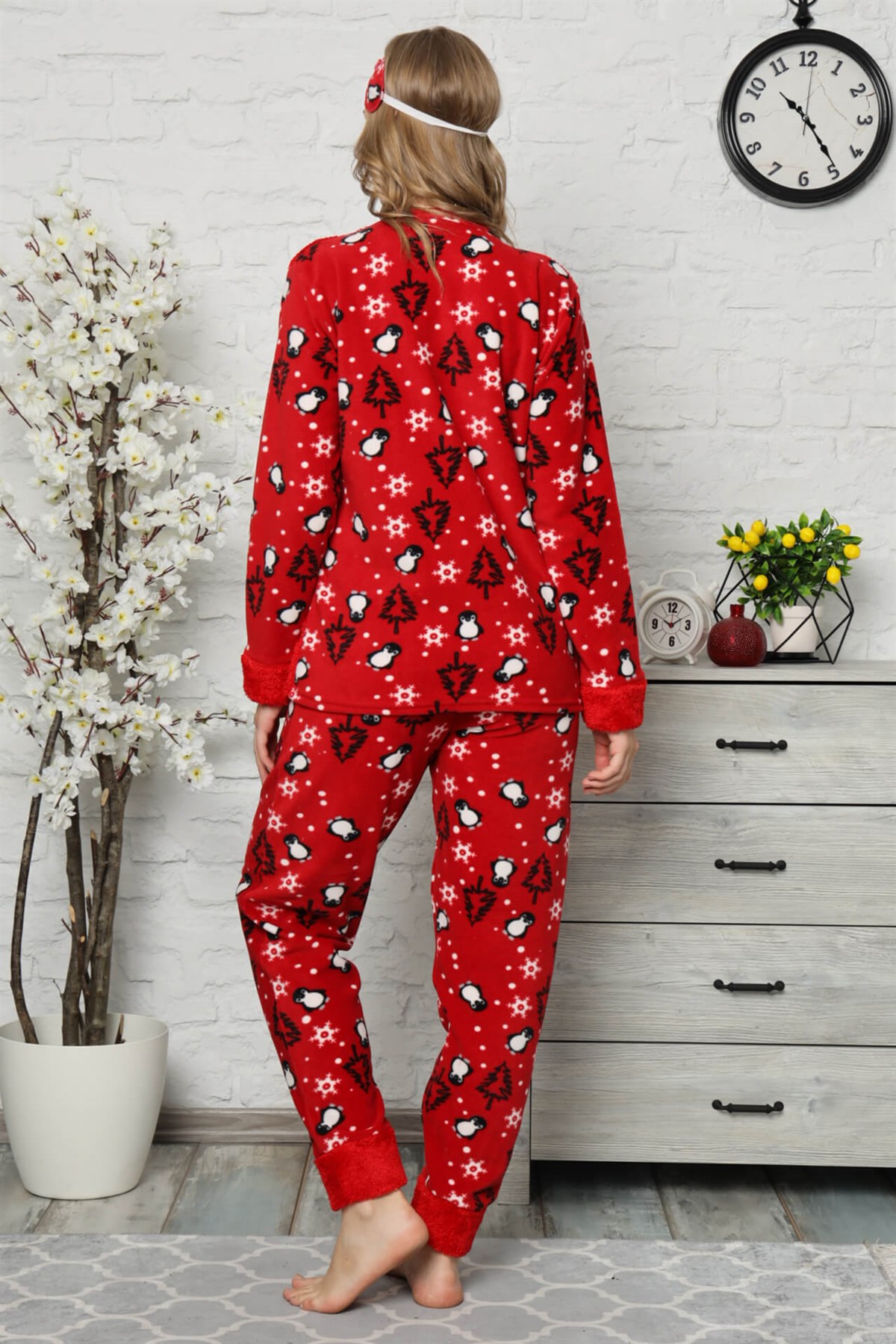 Akbeniz Welsoft Polar Kadın Pijama Takımı 8064