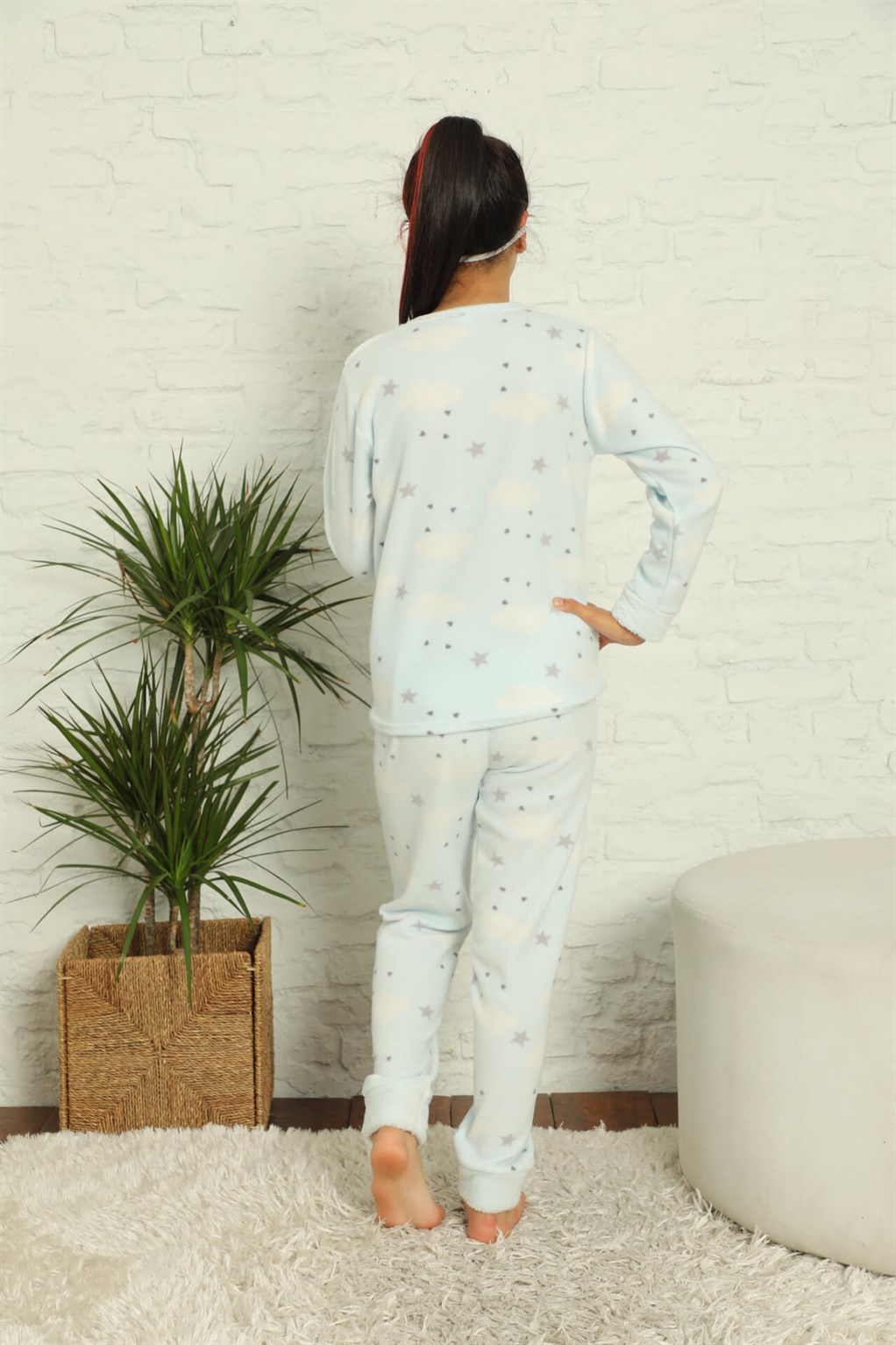 Akbeniz WelSoft Polar Kız Çocuk Pijama Takımı 4584