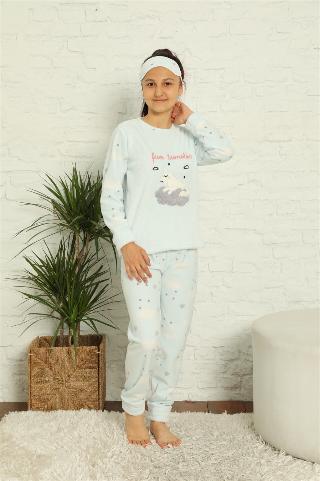 Akbeniz WelSoft Polar Kız Çocuk Pijama Takımı 4584