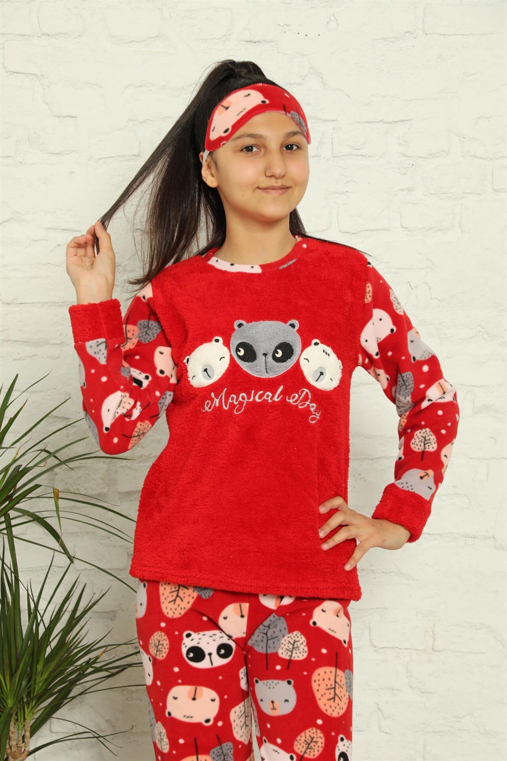Akbeniz WelSoft Polar Kız Çocuk Pijama Takımı 4576