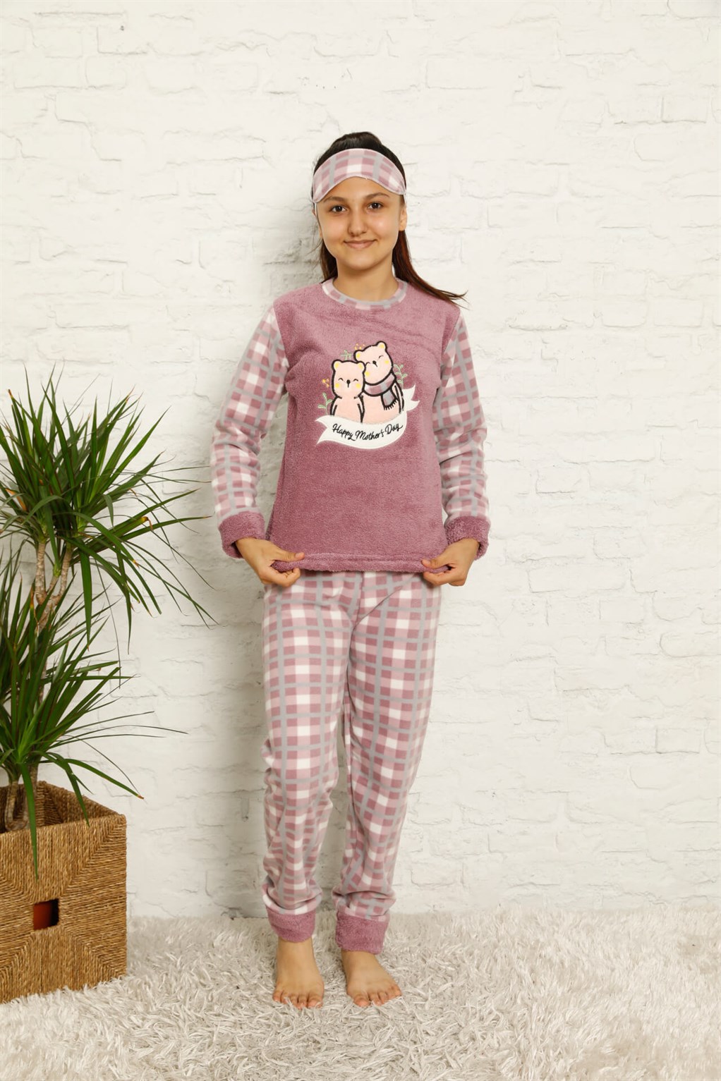 Akbeniz WelSoft Polar Kız Çocuk Pijama Takımı 4587