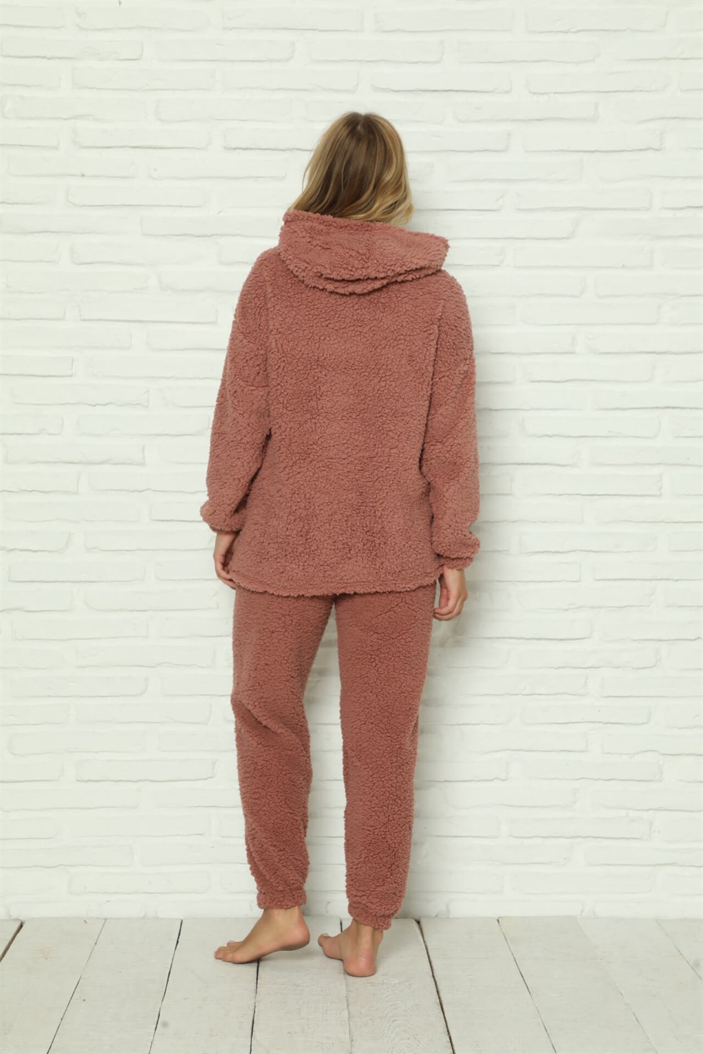 Akbeniz Welsoft Polar Peluş Kadın Pijama Takımı 9063