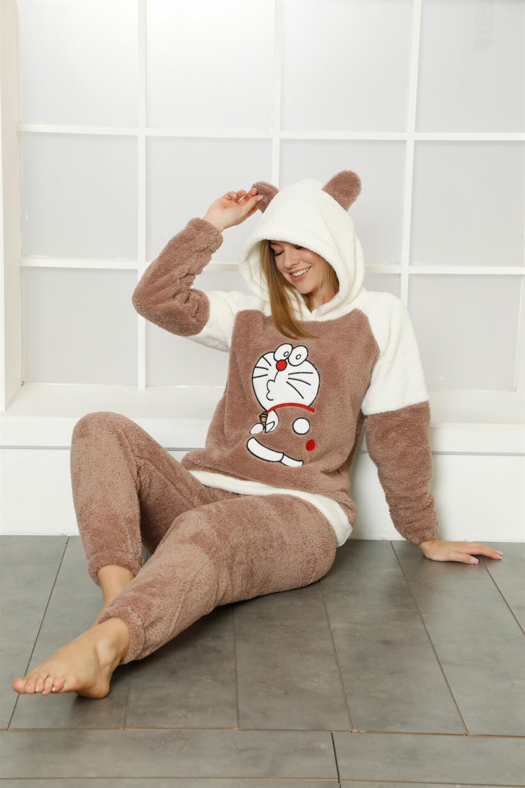 Akbeniz Welsoft Polar Peluş Kadın Pijama Takımı 818112