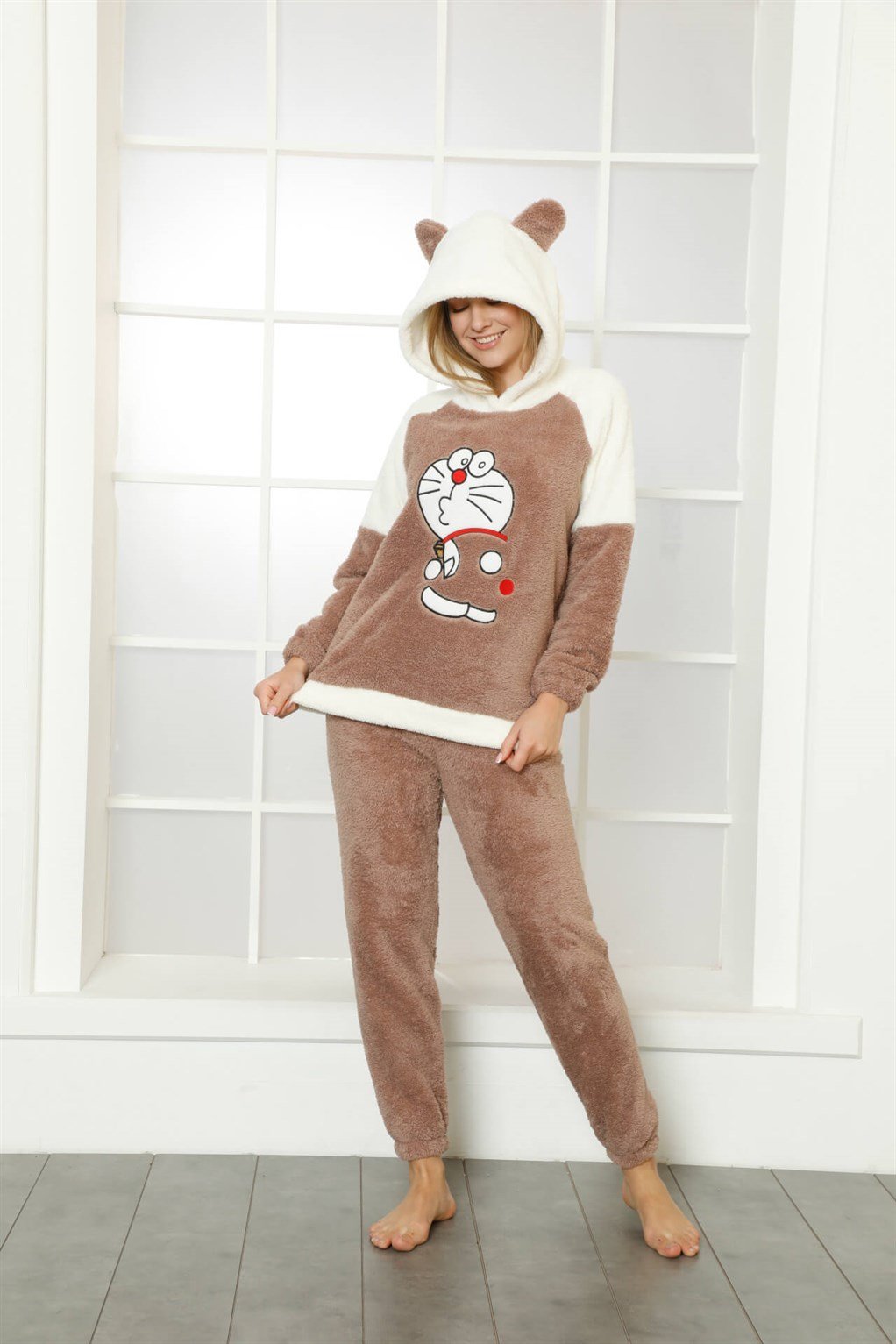 Akbeniz Welsoft Polar Peluş Kadın Pijama Takımı 818112