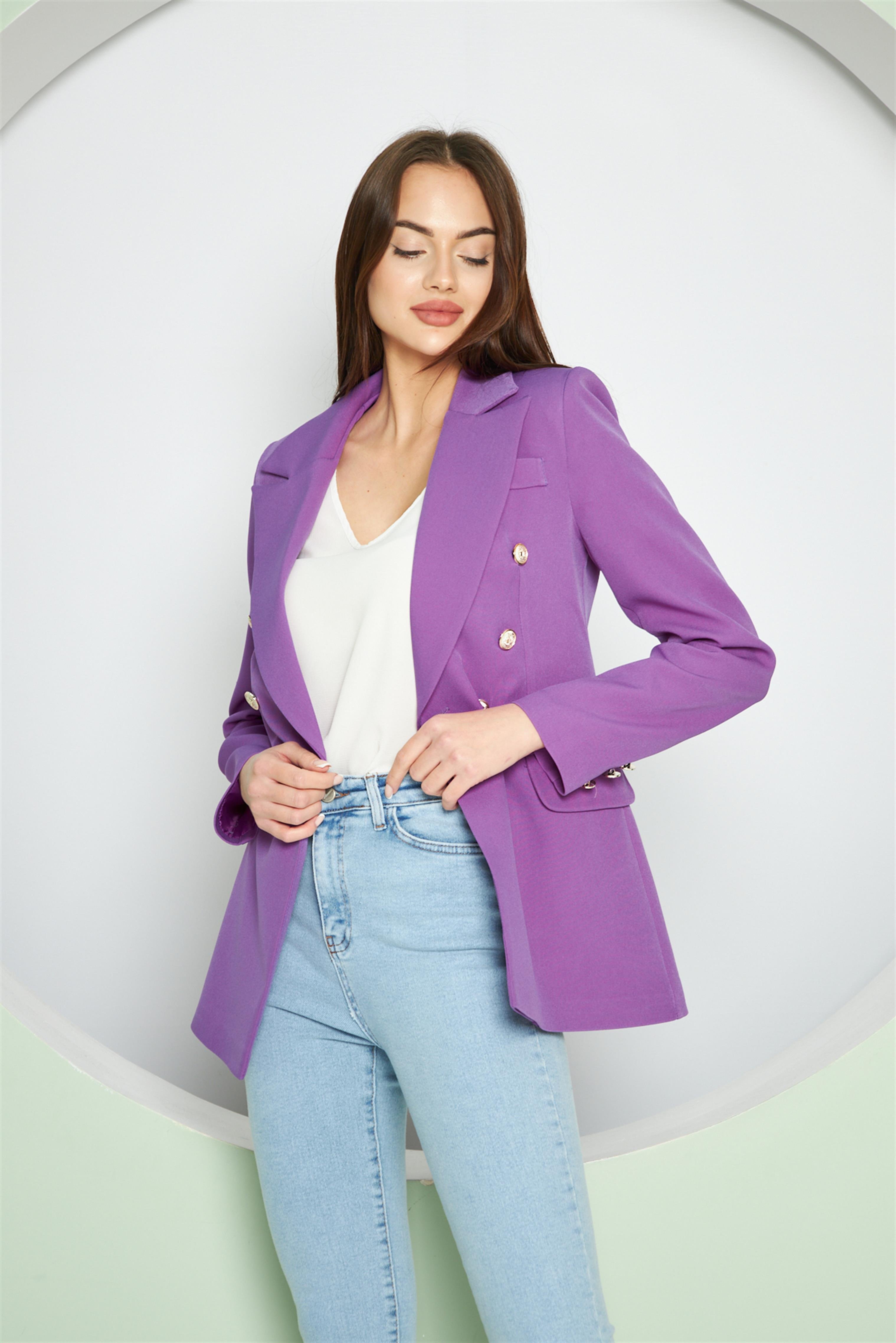 Balmain Ceket Lila
