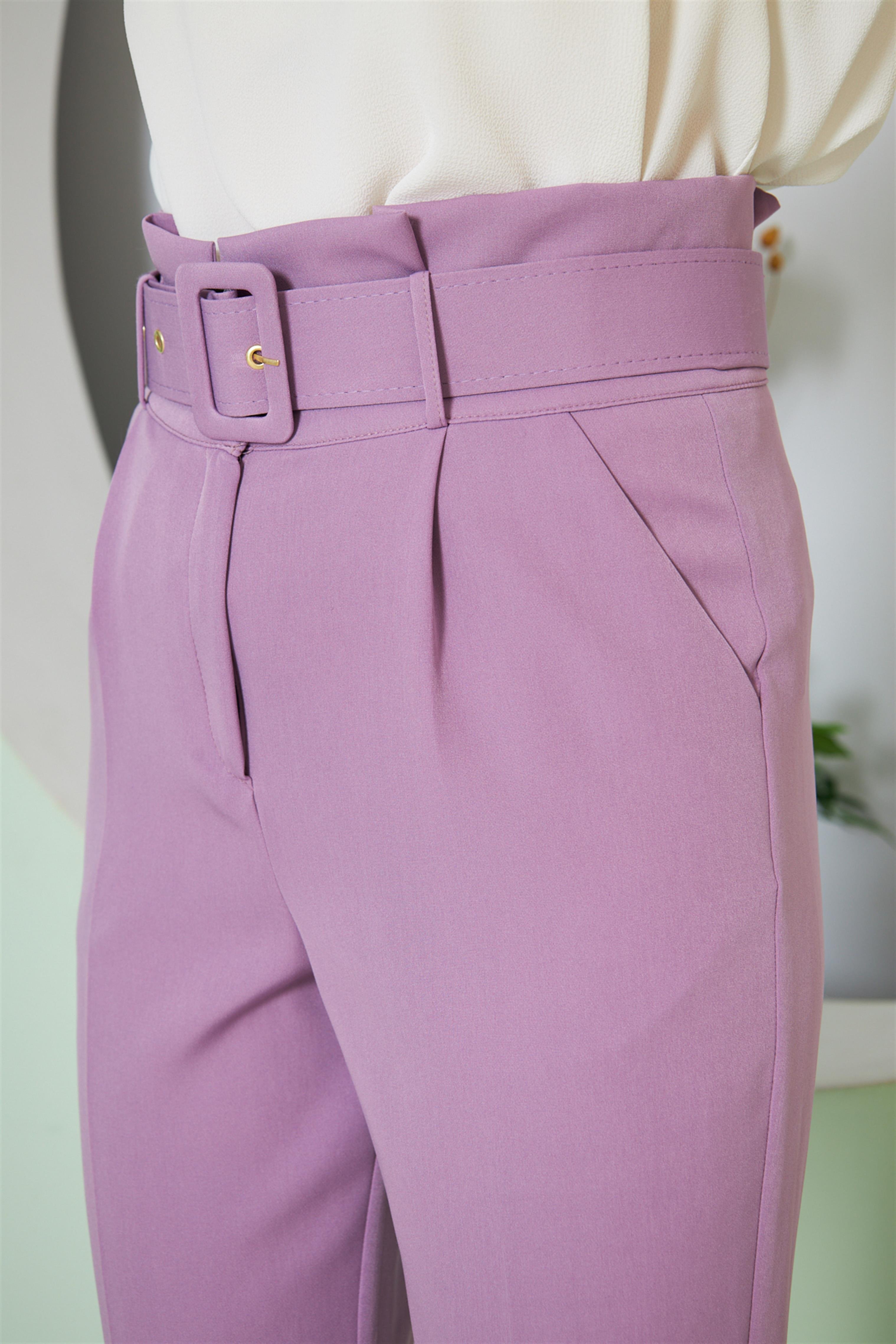 Balmain Ceketli Takım Lila