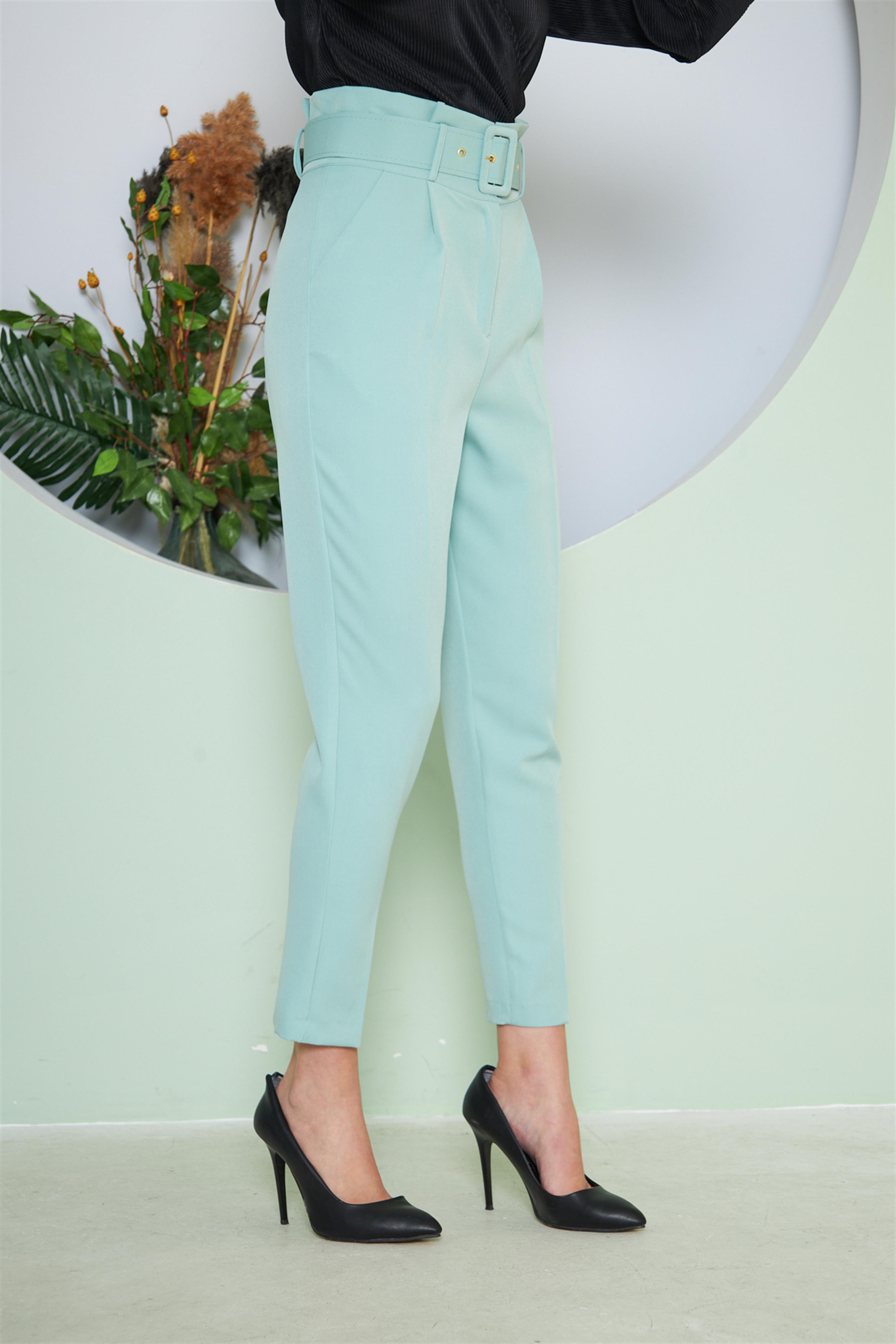 Balmain Ceketli Takım Mint Yeşili