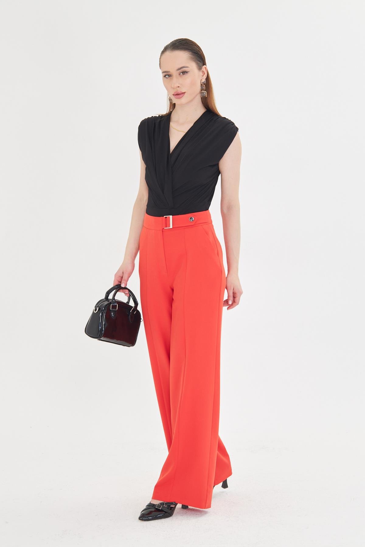 Toka Detay Bol Paça Pantolon 