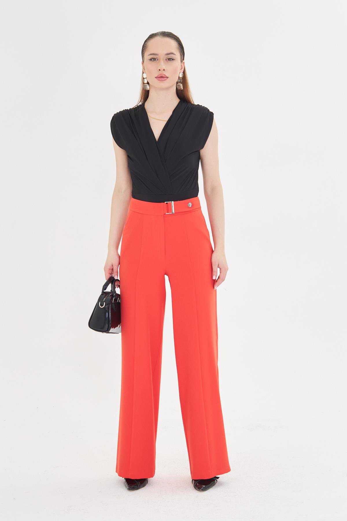 Toka Detay Bol Paça Pantolon 