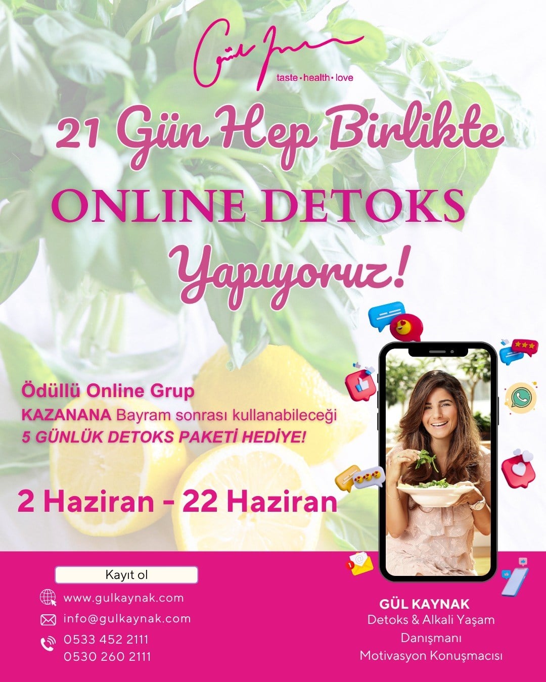 21 Günlük Kişisel Takipli Online Detoks Grubu