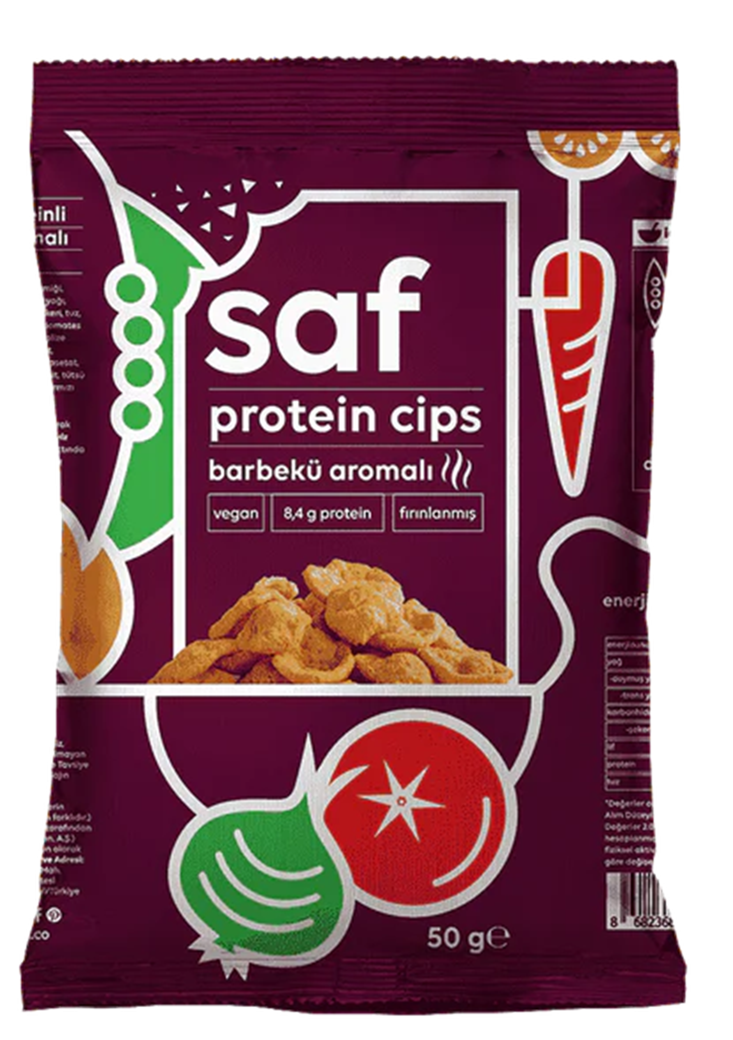 Barbekü aromalı protein cips 50 gr