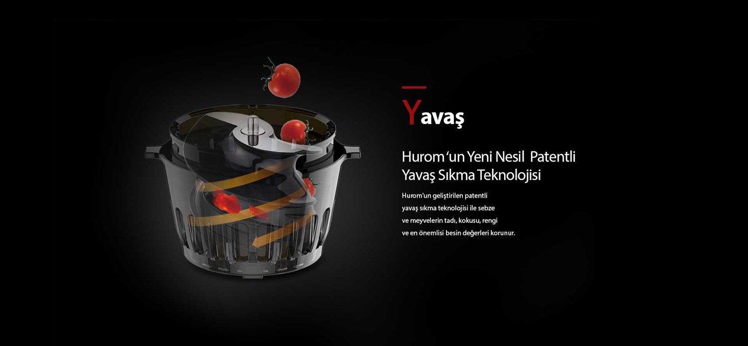 HUROM H100S  SLOWJUİCER-RBE / Şimşek Kırmızı 