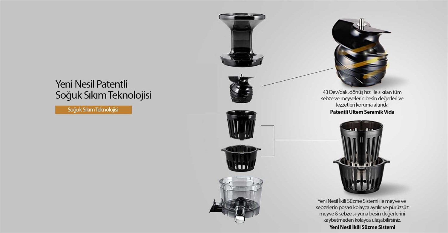 HUROM H100S  SLOWJUİCER-RBE / Şimşek Kırmızı 