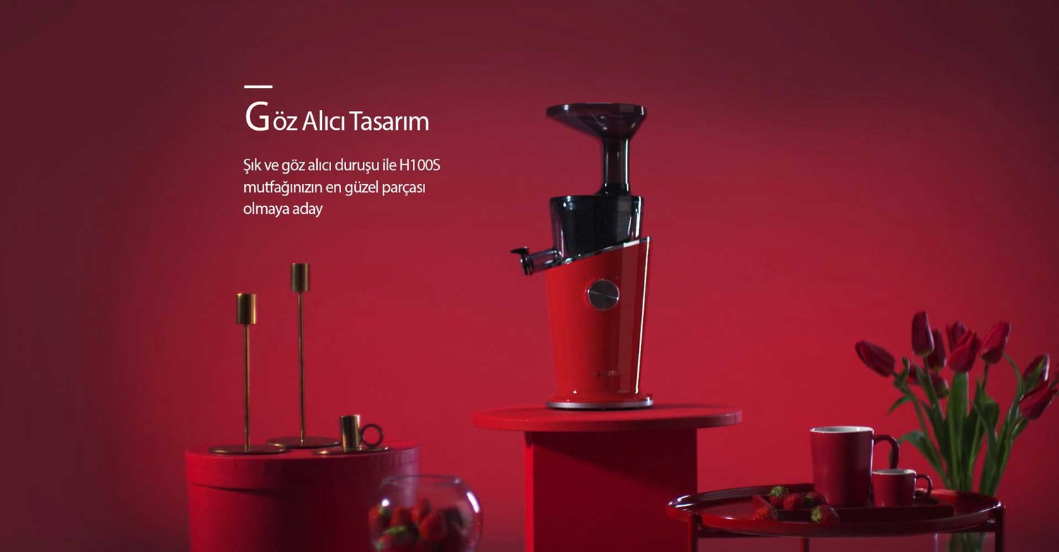HUROM H100S  SLOWJUİCER-RBE / Şimşek Kırmızı 