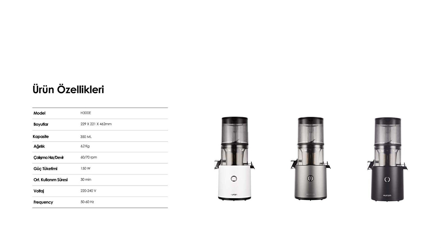 Klasik SeriHurom H300E