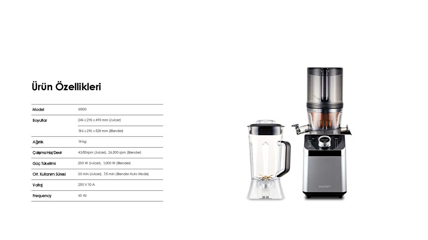 Klasik SeriHurom M100