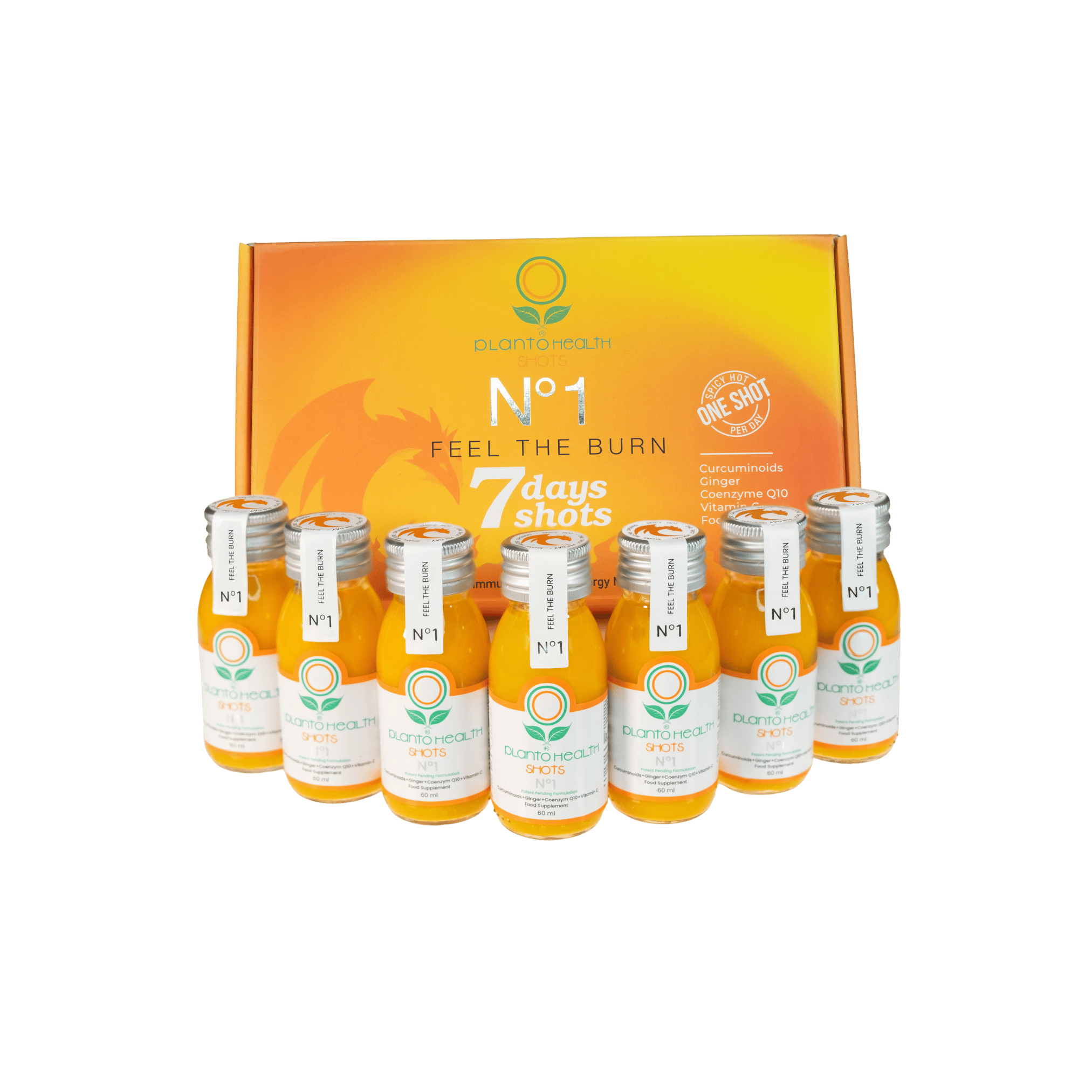 PlantoHealth Shots No1 (Kurkumin+Zencefil+Vitamin C+Koenzim Q10)-AVANTAJLI YEDİLİ PAKET